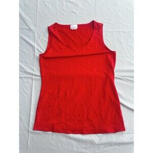 Kim Rogers Women's Small Red Scooped Neck Tank Top